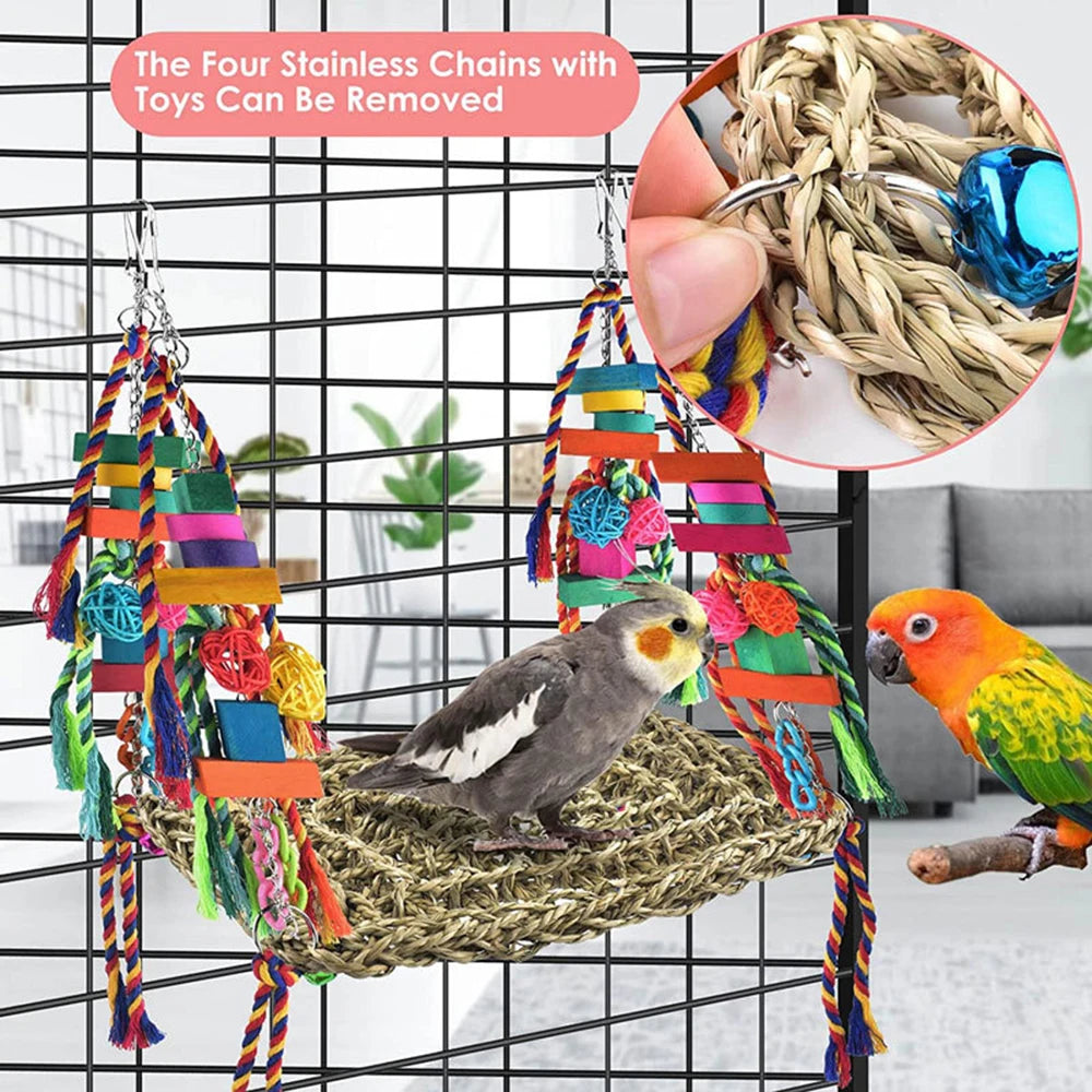 Parrot toys, climbing nets, hammocks, large bird toys, birdcage accessories, bird toys