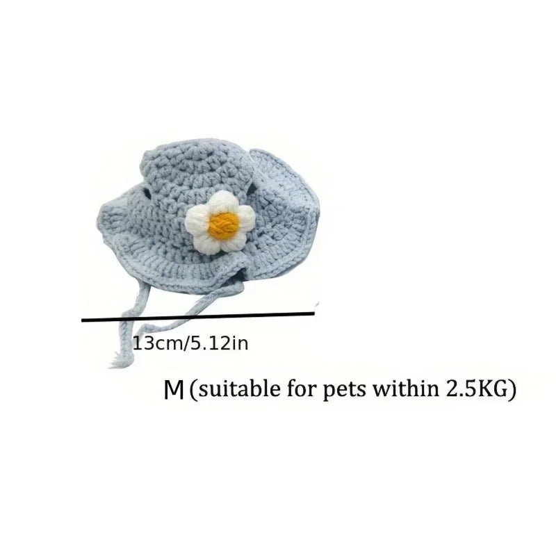 Autumn Winter Cat Hat Elastic Cute Refined Pet Hat Puppy Kittens Knitted Hat Party Photo Shoot Props Decoration Cat Accessories
