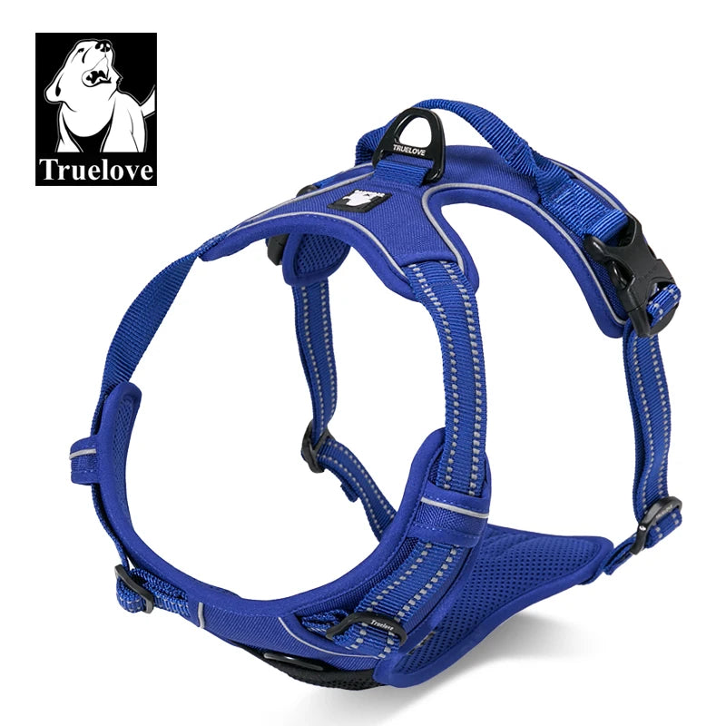 Truelove Pet Harness Fashionable Nylon Durable Dog Harness Reflective Breathable Padded Training Vest Luxury Pet Accessories