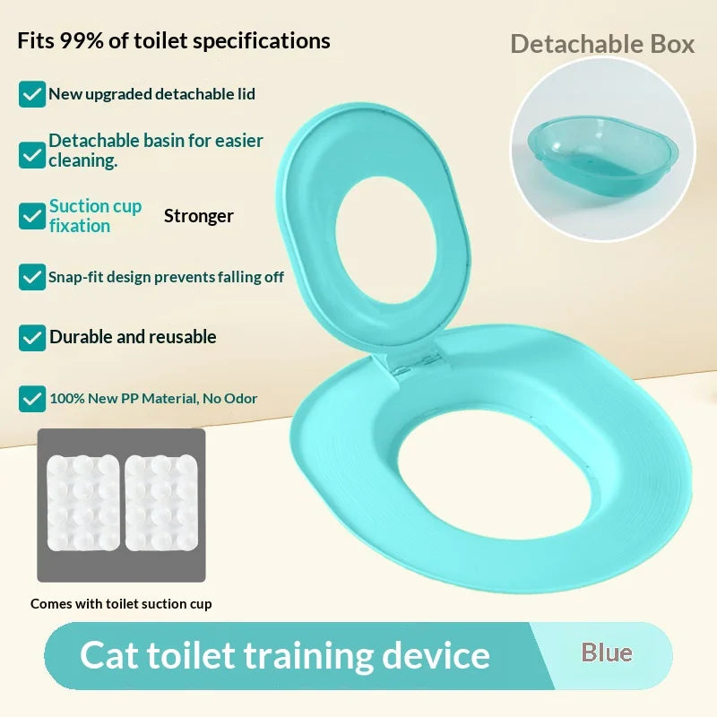Best Plastic Cat Toilet Training Kit Reusable Puppy Cat Litter Mat Cat Toilet Trainer Toilet Pets Cleaning Cats Training Product