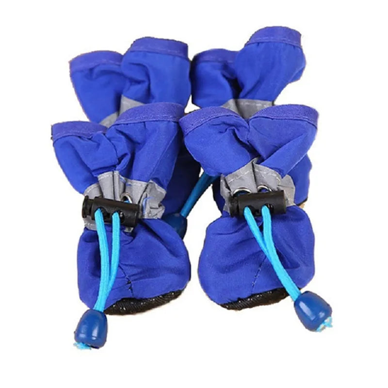 4 PCS Set of Waterproof Pet Dog Shoes, Anti Slip Soft Soled Rain Boots, Kitten Dog Shoes, Puppy Boots, Paw Accessory