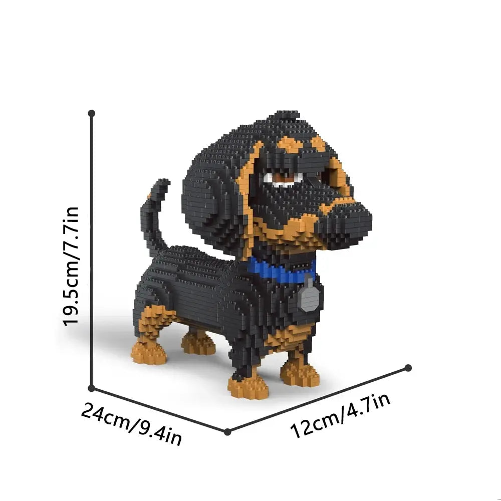 Cute Pet Cat and Dog Shaped Building Blocks, DIY Model Set Creative Construction Play, Collectible Bricks, Unique Gift Idea