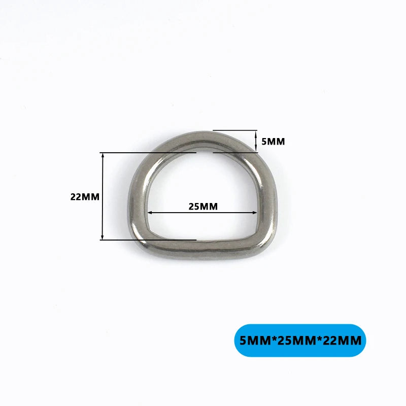 4/5/10Pcs 304 Stainless Steel D-Ring Buckles for Backpack Straps Webbing Belts Pet Dog Collars DIY Bags Hardware Accessories