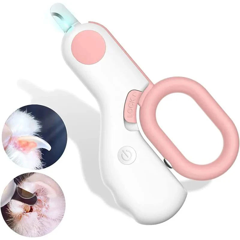 Led Light Cat and Dog Nail Clippers Professional Pet Nail Trimmer with Safety Lock for Small Dogs and Cats Animal Care Grooming Tool Set
