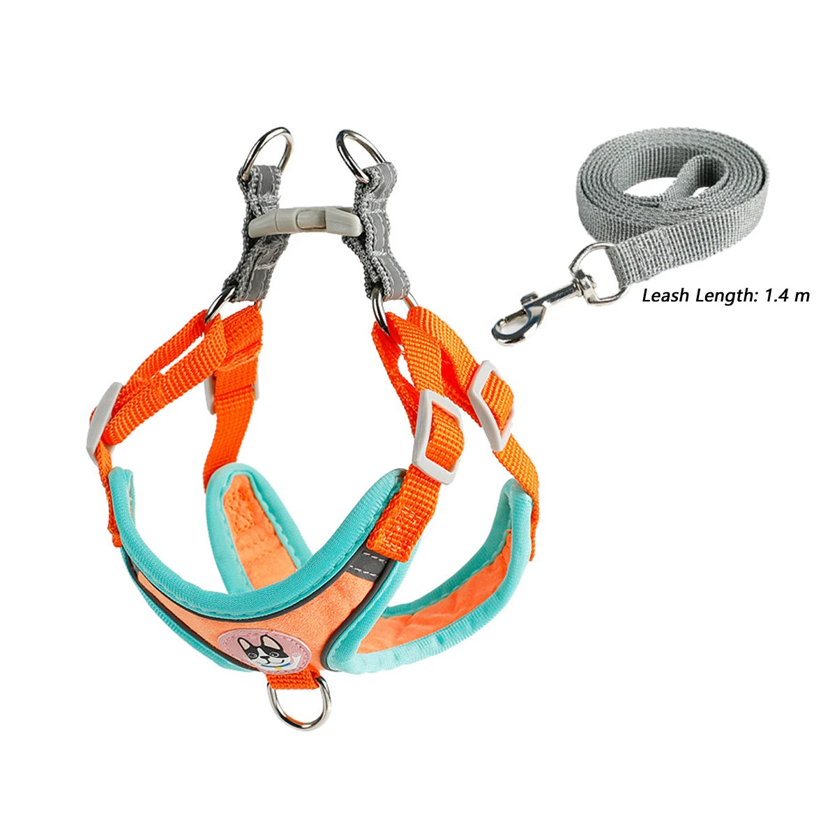 Dog Harness Traction Set Luxury Anti Leash Small Accessories Pets Breed Dogs Breast-band Equipment Chest Pet Supplies Harnesses