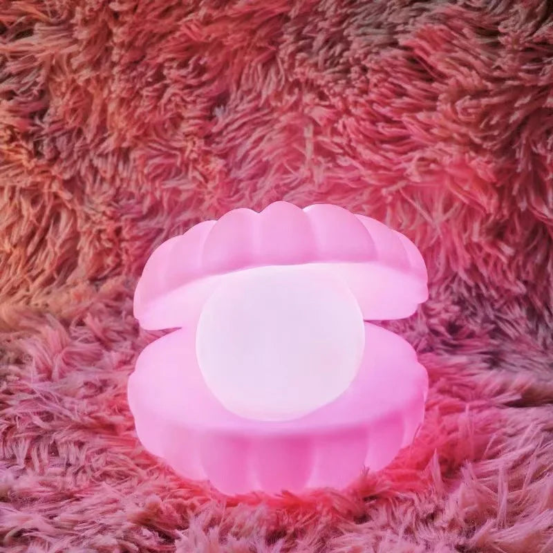 Creative DIY Moonlight Shell Small Night Light LED Feature Assembly Home Decoration Exquisite Kids Toys Adult Gifts