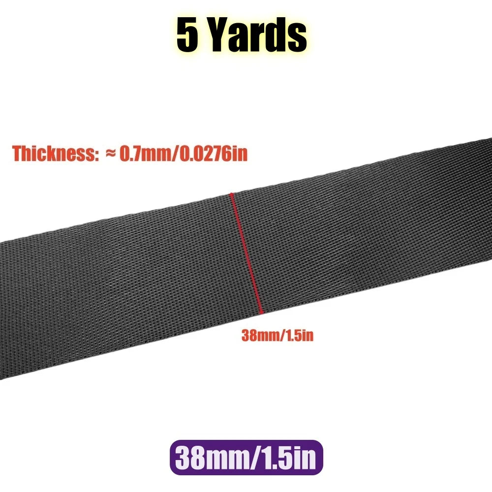 5 Yards 10-50mm Nylon Webbing Tape Backpack Strap Pet Collar Safety Belt Ribbon Band Bag Clothing DIY Sewing Accessories