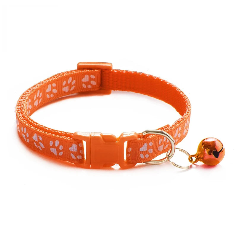 New hot pet for cat bell collar dog print cat collar multi-color optional necklace ring cat rope collar pet supplies