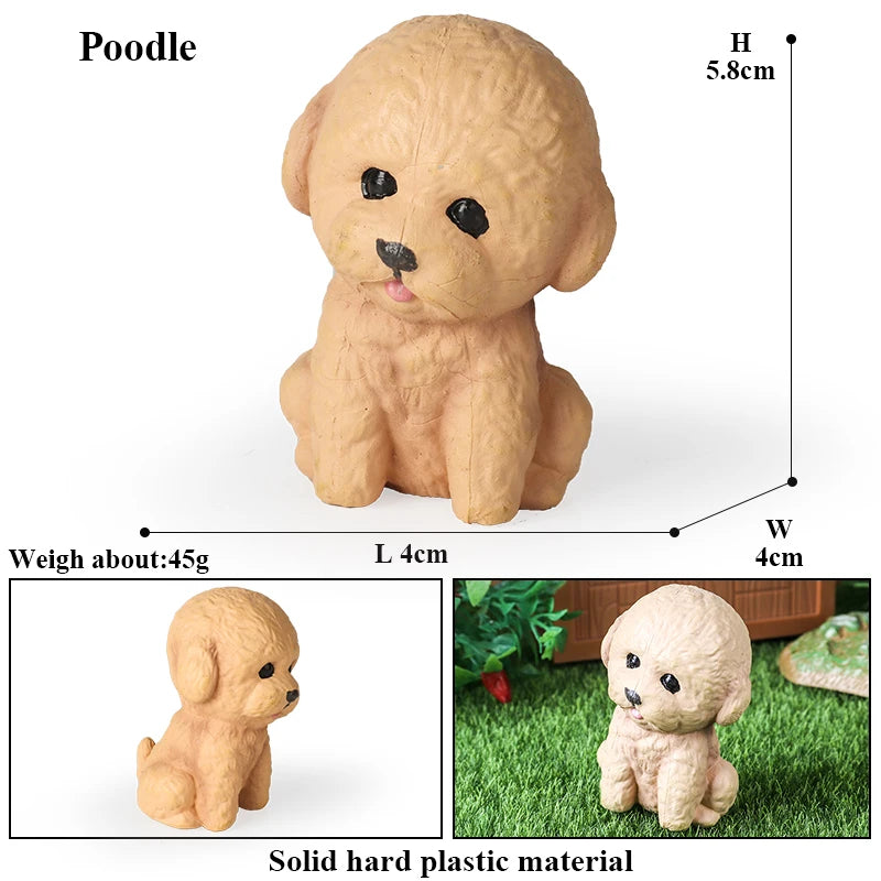 Oenux Cute Pet Model Frog Lizard Pig Hen Rabbit Shiba Inu Hamster Squirrel Otter Animals Figurine PVC Miniature Home Decor Kids