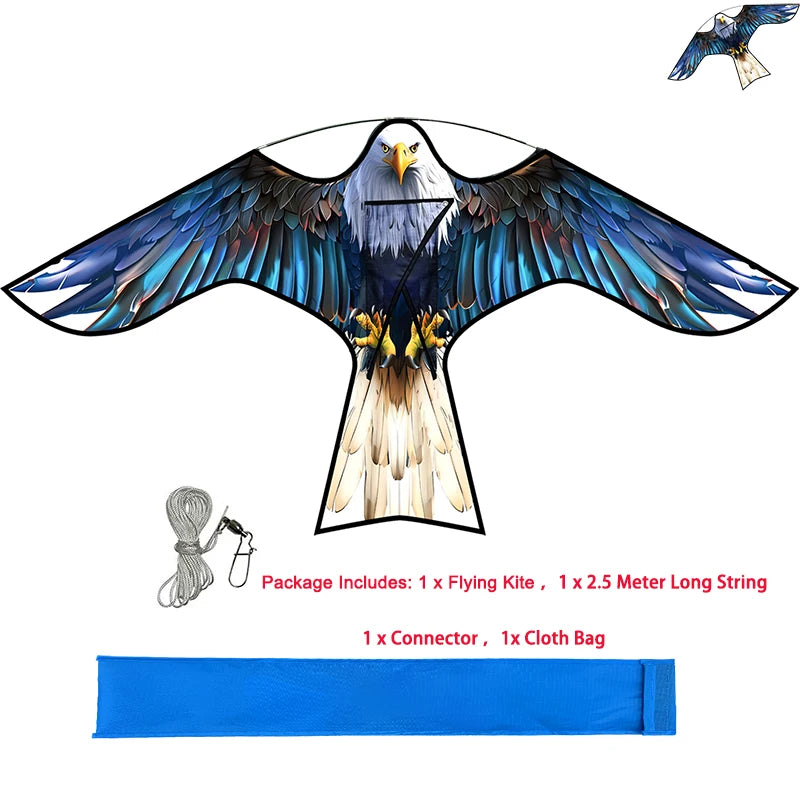 Outdoor Toys 47 Inch  Bird Scaring Eagle Kite  Without Rod Good Flying For Garden/Orchard/ Farm