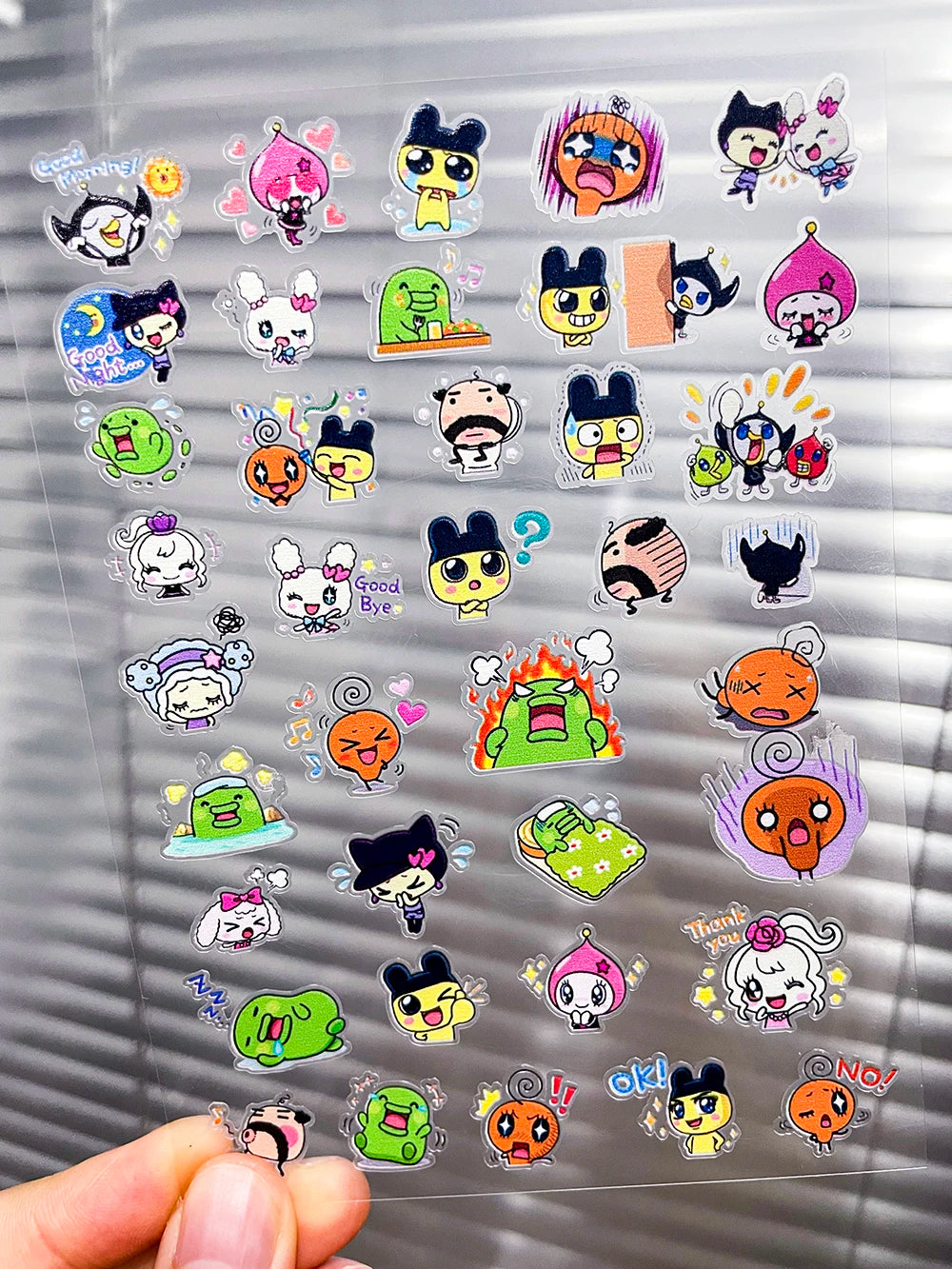 Kawaii Y2K Cute Pet Japanese Anime Self Adhesive Nail Sliders Pixel Style Mini Hand Account Diy Accessory Korean Nail Sticker