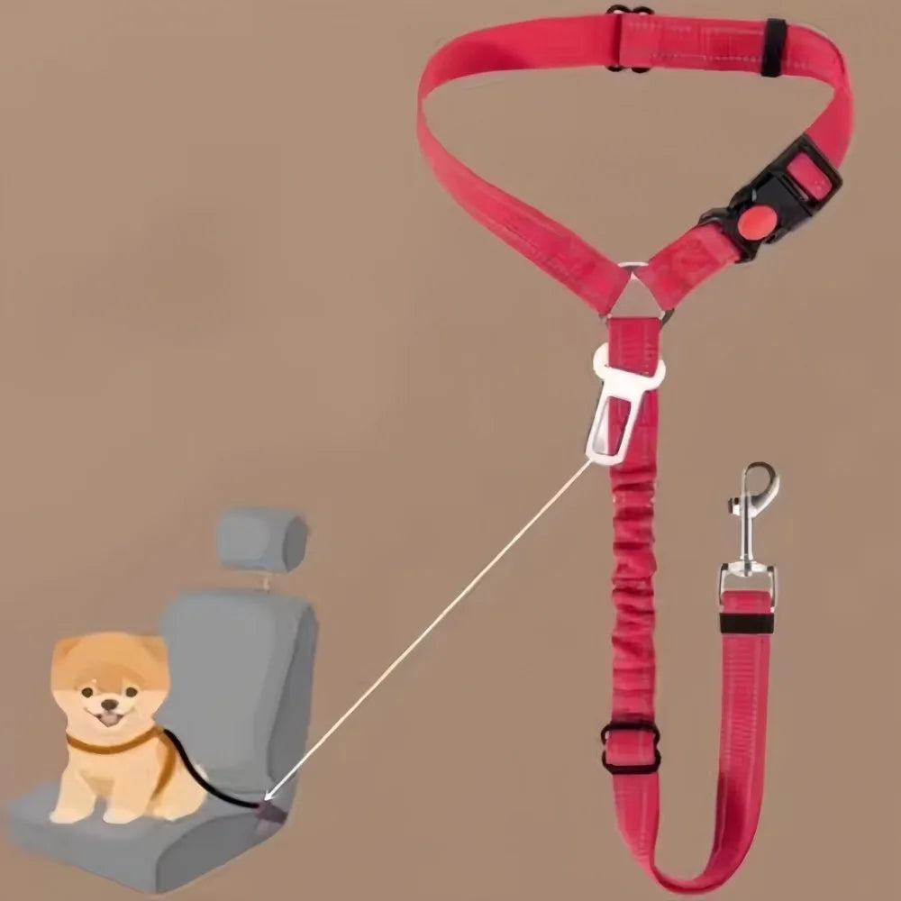 Metal Pet Seat Belt Clip Heavy Duty Rust Proof Scratch Resistant Strap Buckle Lock Used for Fixing Pet Leather Car Accessories