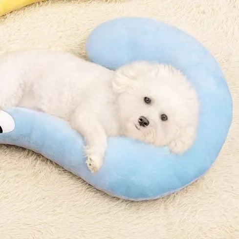 Pet U Shaped Neck Pillow Soft Comfort Sleep Headrest Cushion For Small Puppy Kitten Dogs Cats Rest Supplies