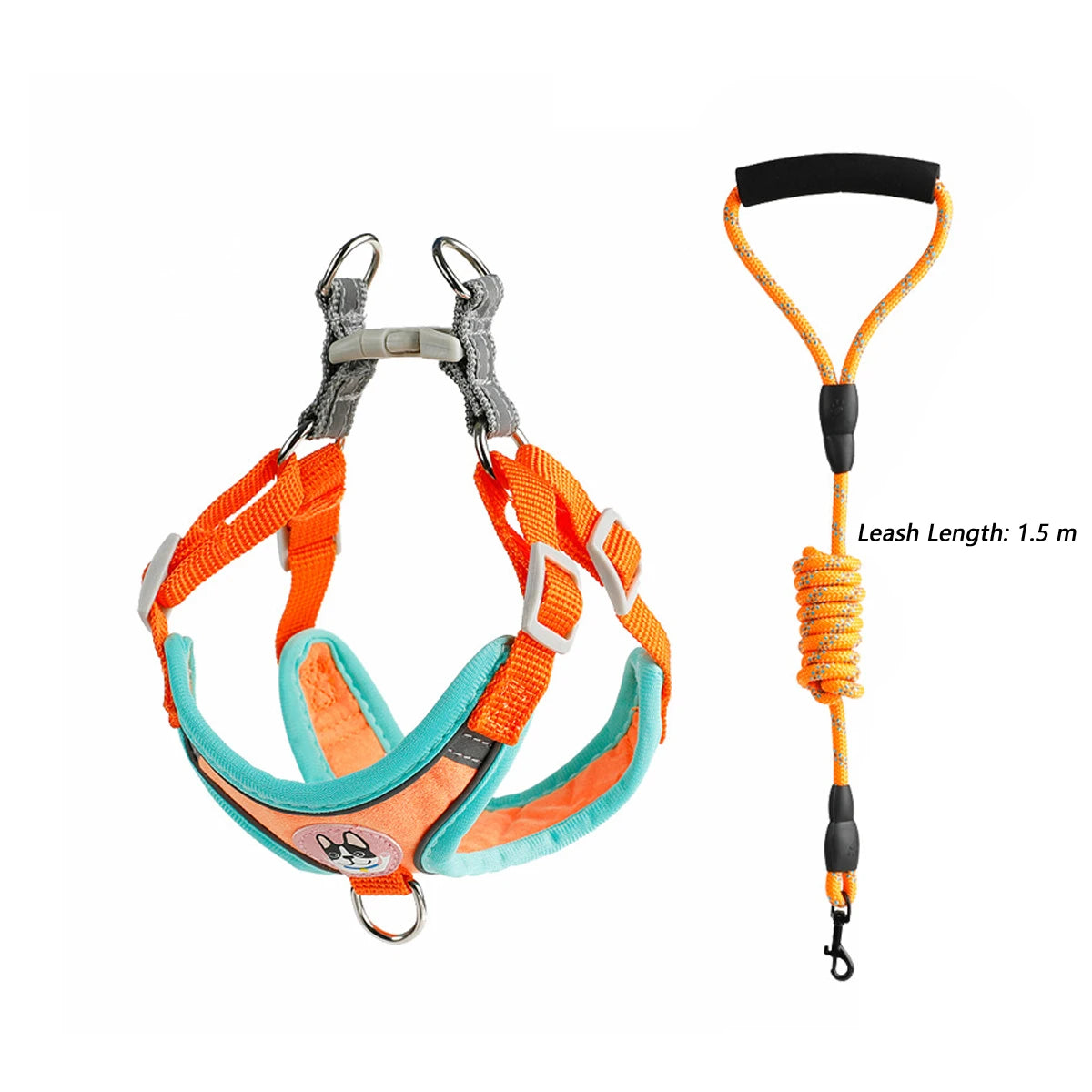 Dog Harness Traction Set Luxury Anti Leash Small Accessories Pets Breed Dogs Breast-band Equipment Chest Pet Supplies Harnesses