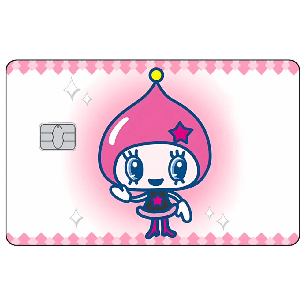 Cute Cartoon Mametchi Credit Card Skin Sticker Electronic Pet Matte Stickers for VISA Cards and Other IC Magnetic Cards Decal