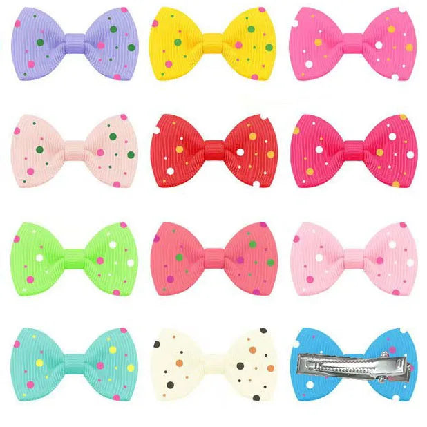 10/20Pcs Dot Pet Grooming Hair Clips Dog Cat Bows Hairpin Pet Girls Barrette for Small Dogs Supplies Pet Hair Grooming Acce