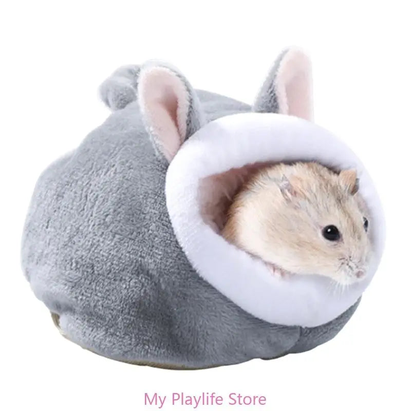 Hamster Nest Winter Warm Small Pet Cage Sleep Bed for Guinea Pigs Hedgehog Cage Accessories 4XFE