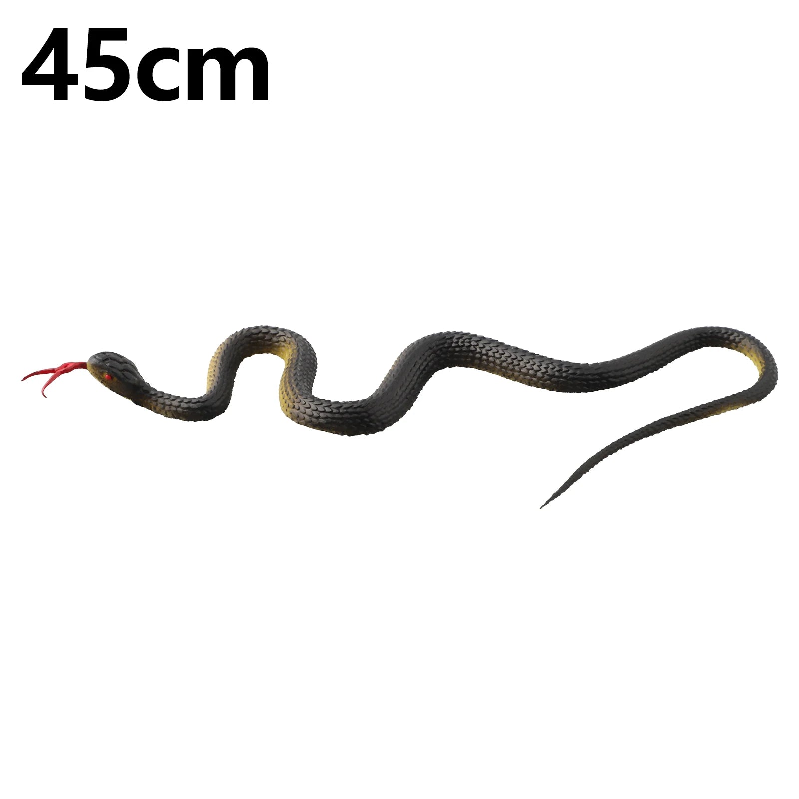Fake Rubber Snake Toy, 45cm Realistic Prank Trick Toy With Tongue Stick Out, Perfect For Garden Decor, Birds Deterrent