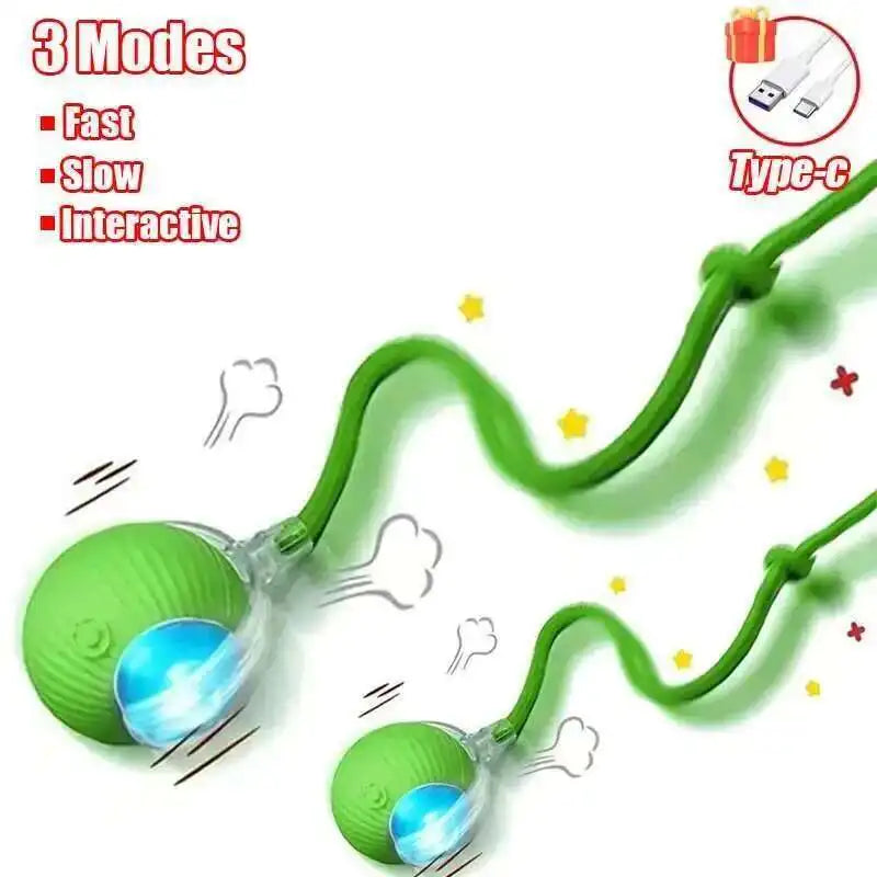 Smart Dog Interactive Ball Toys Automatic Rolling Ball Rechargeable Electric Pet Interactive Toy Dog Cat Training Imitate Mouse