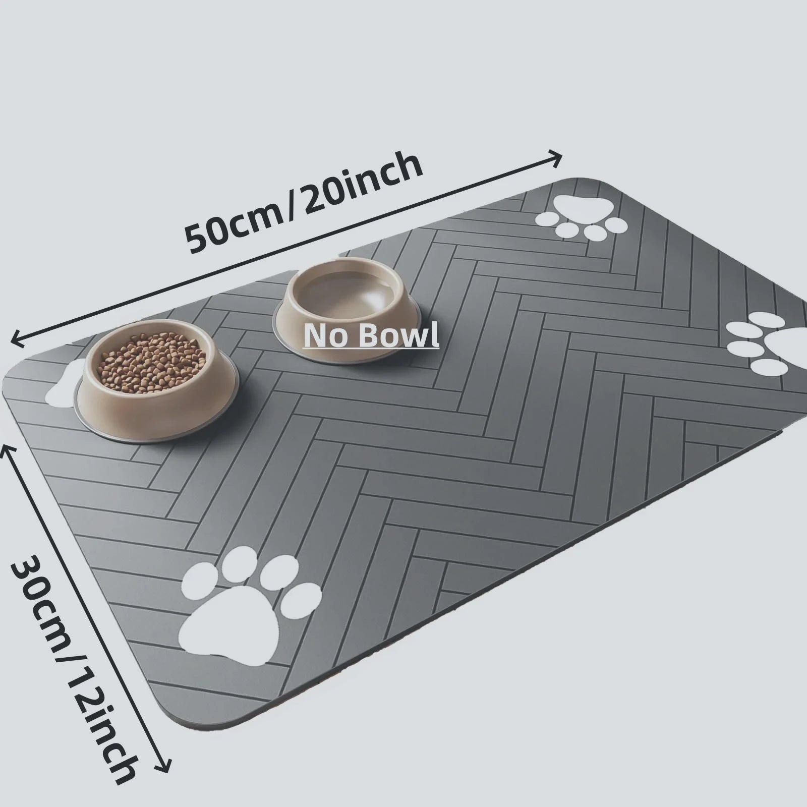 Little Kitten Dog bsorbent Pet Feeding Mat, Waterproof Placemat for Dog & Cat Food & Water Bowls, Quick-Dry Rubber Backing
