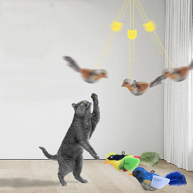 Hot lifelike Bird Vivid Cat Toys Pet Catnip Simulation Molding Cat Teaser with Feather Soft Plush Fabric Toys for Kitten