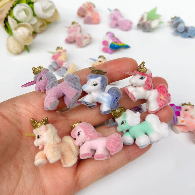 8-100Pcs Original Factory Defect Surprise Pet Royal Filly Unicorn Flock Shaggy Pony Collectible Animal Toy Gift for Friend