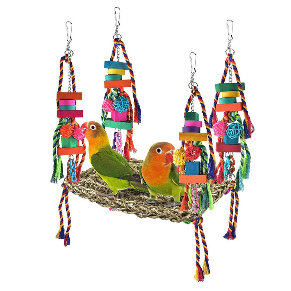 Parrot toys, climbing nets, hammocks, large bird toys, birdcage accessories, bird toys