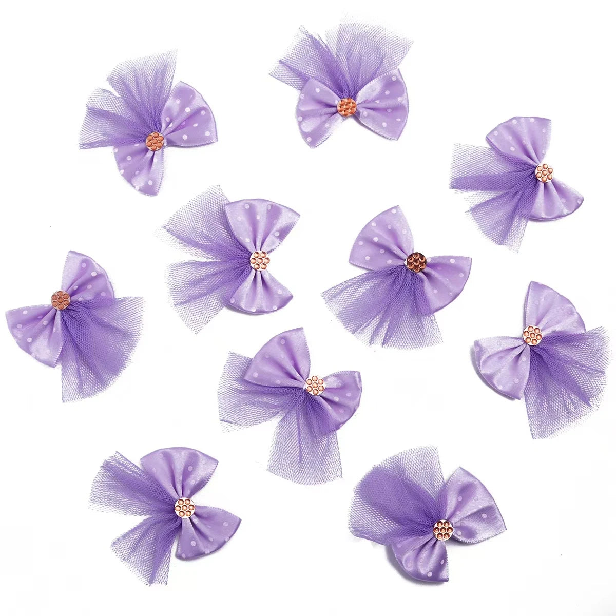 5/10pcs Lace Dog Hairbows Dog Bows With Volumes Ribbon Grooming Pet Hair Bowknot With Rubber Bands For Small Dog Pet Products