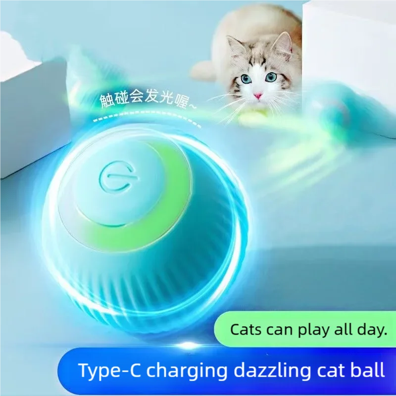 Smart Cat Toys Automatic Rolling Ball Electric Cat Toys Interactive for Cats Training Self-moving Kitten Toys for Indoor Playing