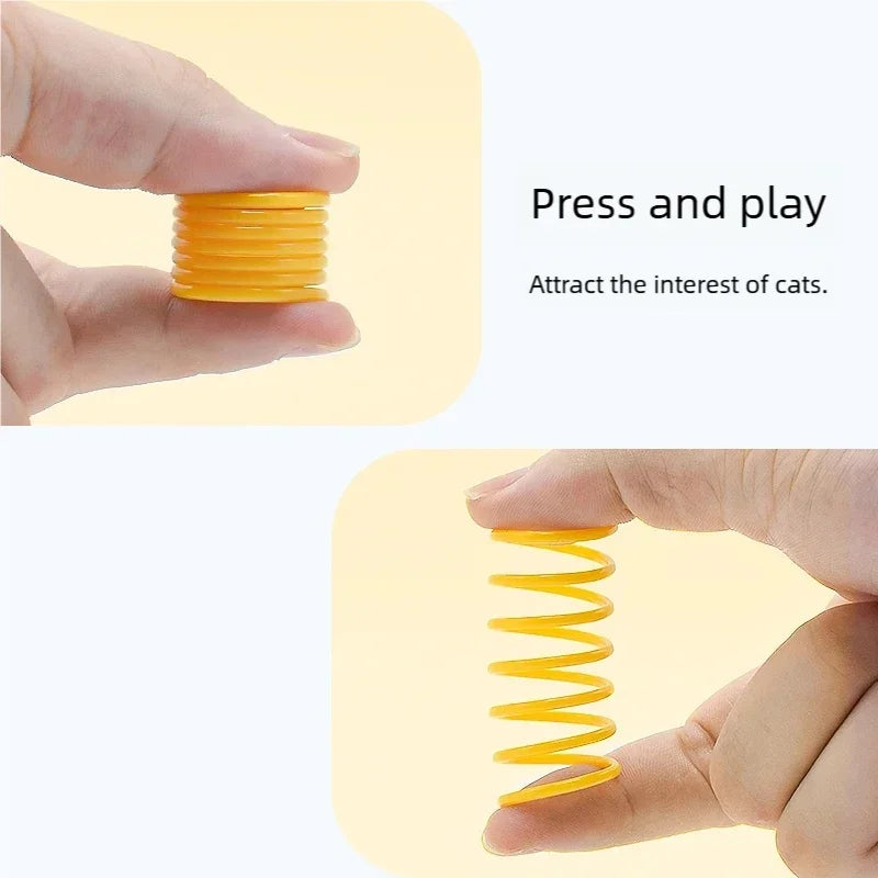 Colorful Spiral Coil Cat Spring Toy  Durable Pet Cat Interactive Toys Anti Bite Kitten Play Chew Entertainment Pet Supplies