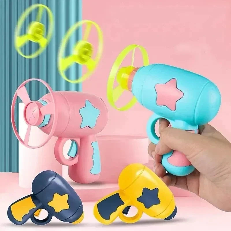 Mini Flying Disc Gun Cat Toy Interactive Launch Plaything Kitten Chasing Training Fun Pet Accessories Daily Entertainment