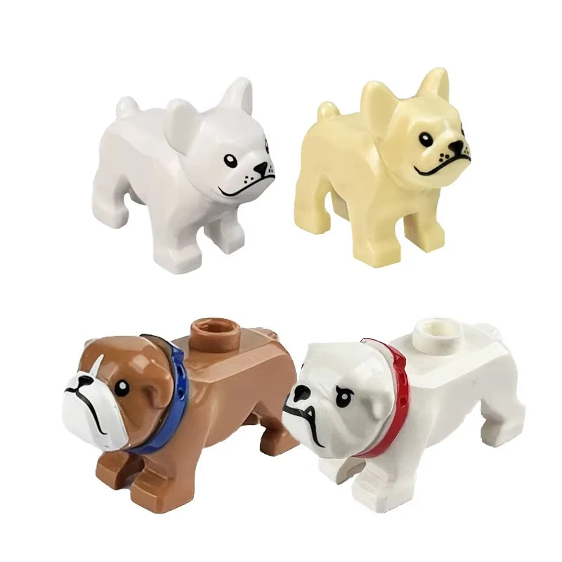 MOC Animal Scene Building Blocks Cats Dogs Sheep Pigs Chickens Eagle Parrots Dolphin Zoo Fram Accessories DIY Toys Bricks T14