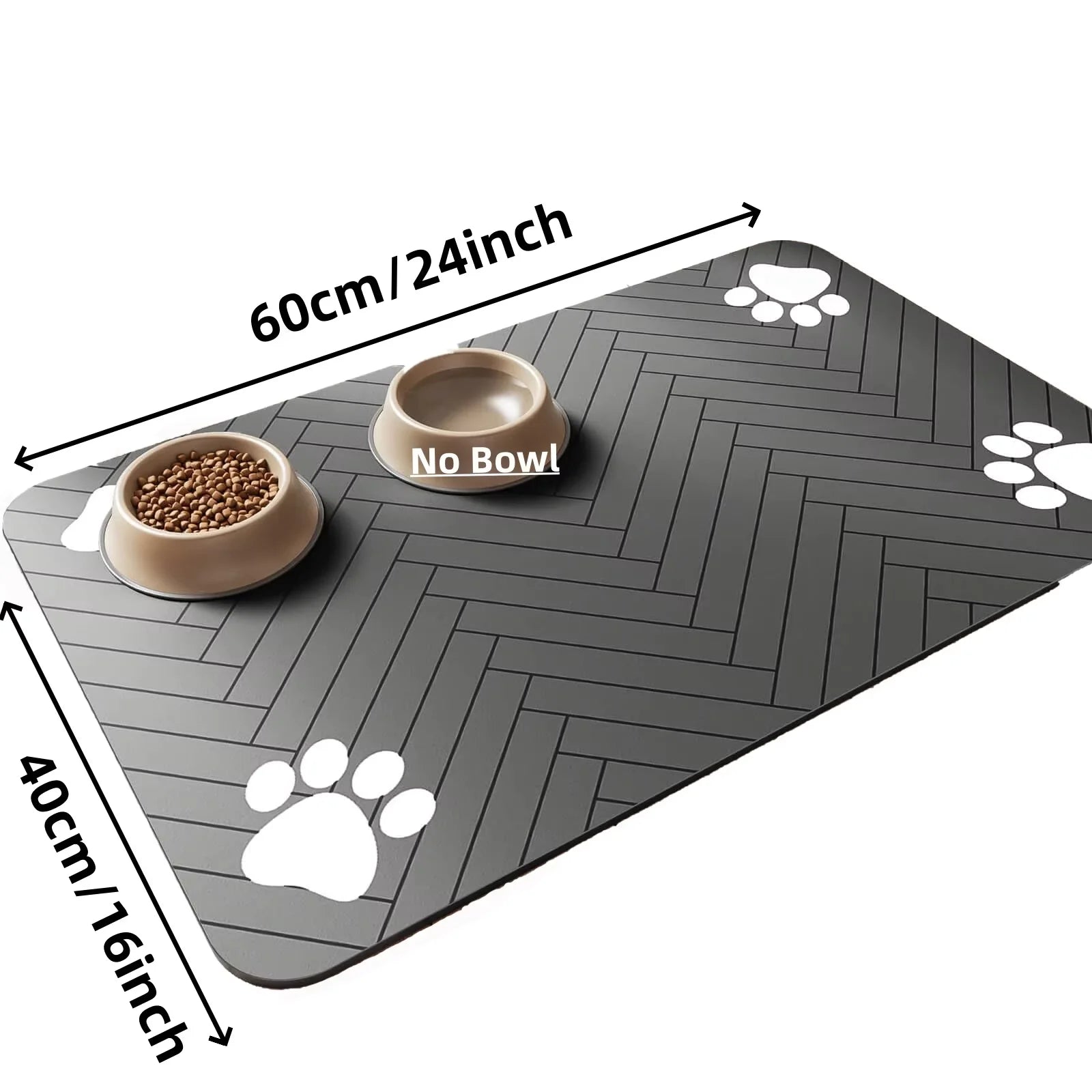 Little Kitten Dog bsorbent Pet Feeding Mat, Waterproof Placemat for Dog & Cat Food & Water Bowls, Quick-Dry Rubber Backing
