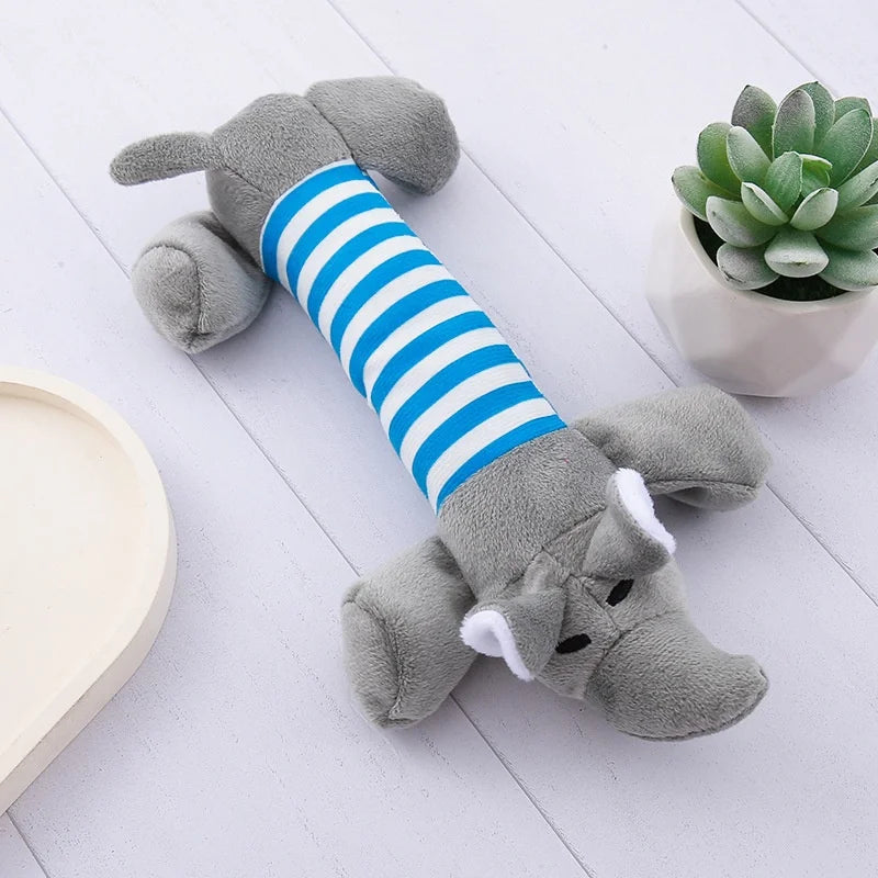 For Dogs Puppy Squeaker Squeaky Plush Bone Molar Dog Toy Pet Training Dog Accessories Fun Pet Toy Plush Chew Toy