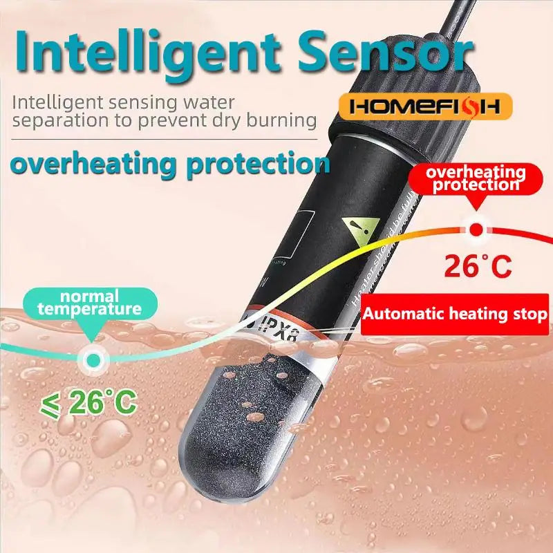 HOMEFISH Aquarium Heating Rod For small Fish Tank  Constant Temperature Aquarium Heater submersible Thermostat Heater