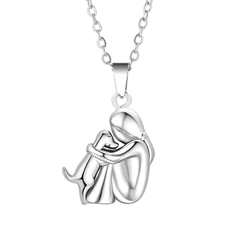 Trendy Black Dog Pendant Necklace For Women Puppy Dog Mom Necklaces Animal Pet Jewelry Accessories
