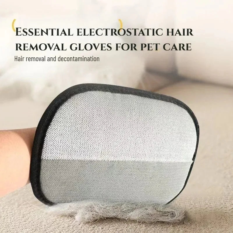 Cat Hair Gloves Wool Removal Gloves De-Static Dusting Brush For Dogs&Cats Supplies For Dogs & Cats Rabbits L/Shorthair/Curlyhair