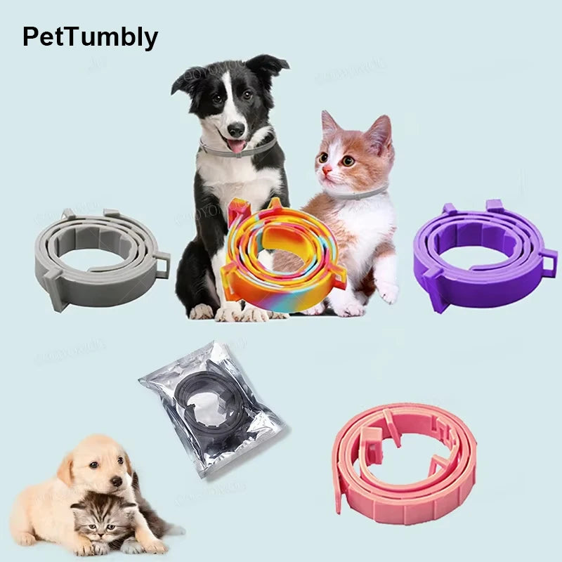 News 38/65CM Cats Dogs Calming Pheromone Collars, Pets Comfortable Adjustable Collar for Puppy Kitten Large Dog Accessories