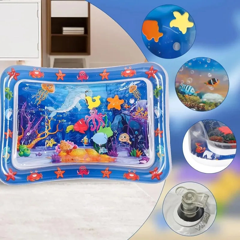 Pet Water Mat Cat Inflatable Play Mat Thickened Baby Crawling Mat Promote Baby Exercise Sea Life Swimming Ring Pet Products