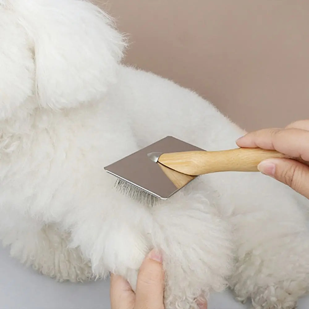 Portable Metal Pet Hair Remover Comb Ergonomic Handle Pet Massage Cat Comb Durable Slicker Brush Pet Products