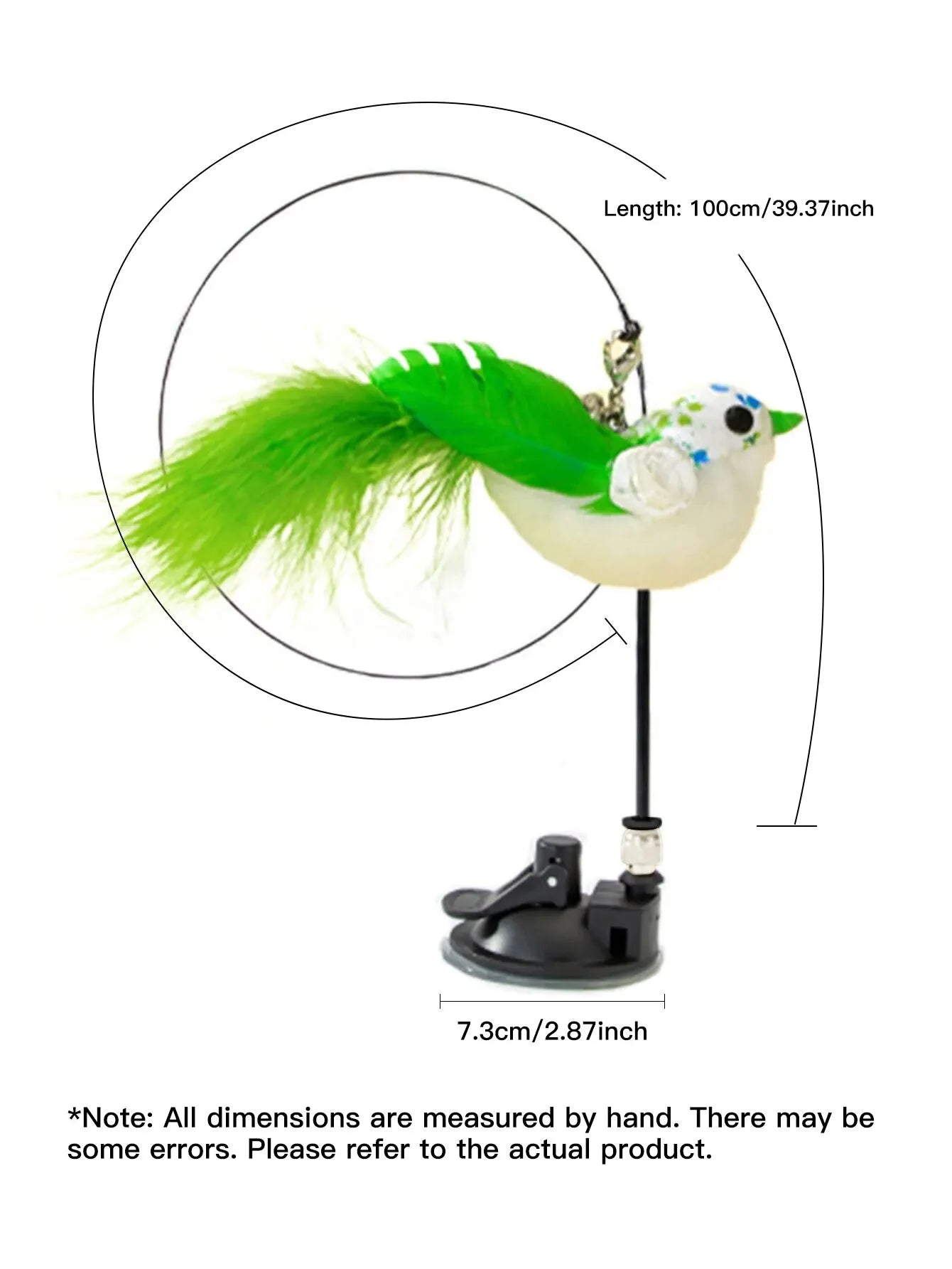 1pcs  Cat Interactive Toy Simulate Bird Interactive Sucker Feather Bell Funny Cat Toys