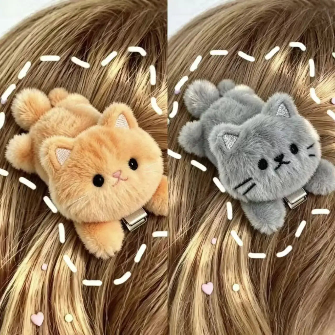 1/2PCS Cute Cat Hair Clip for Women 2026 New Elegant Duckbill Hairpin Girls Side Bangs Hair Barrettes Daily Hair Accessories