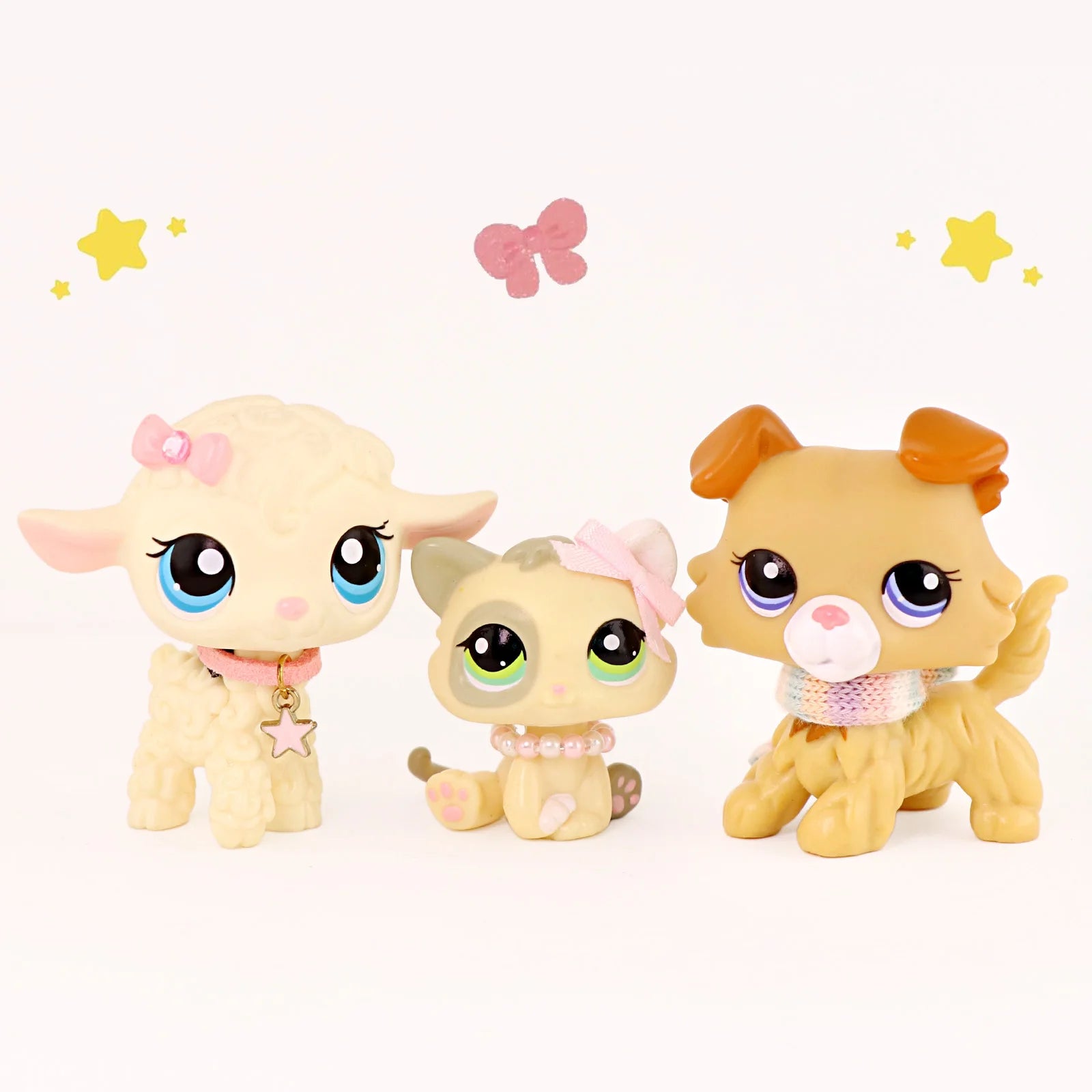 LPS Minilpsshop Rare Pet Shop Bobble Head Toy Cute Great Dane Collie Dachshund Dog Spaniel Puppy Pets for Kids