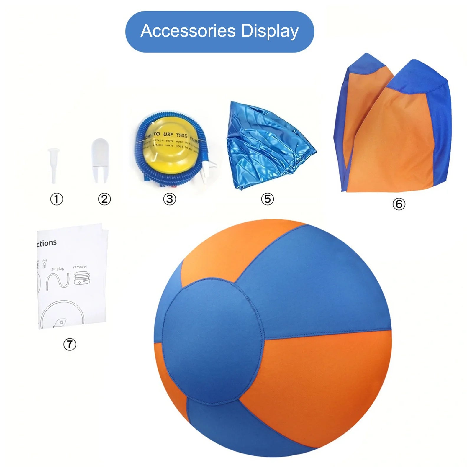 Herding Ball for Dogs with Protective Cover & Pump Dog Training Toy To Keep Them Busy Outdoor Training & Backyard Play