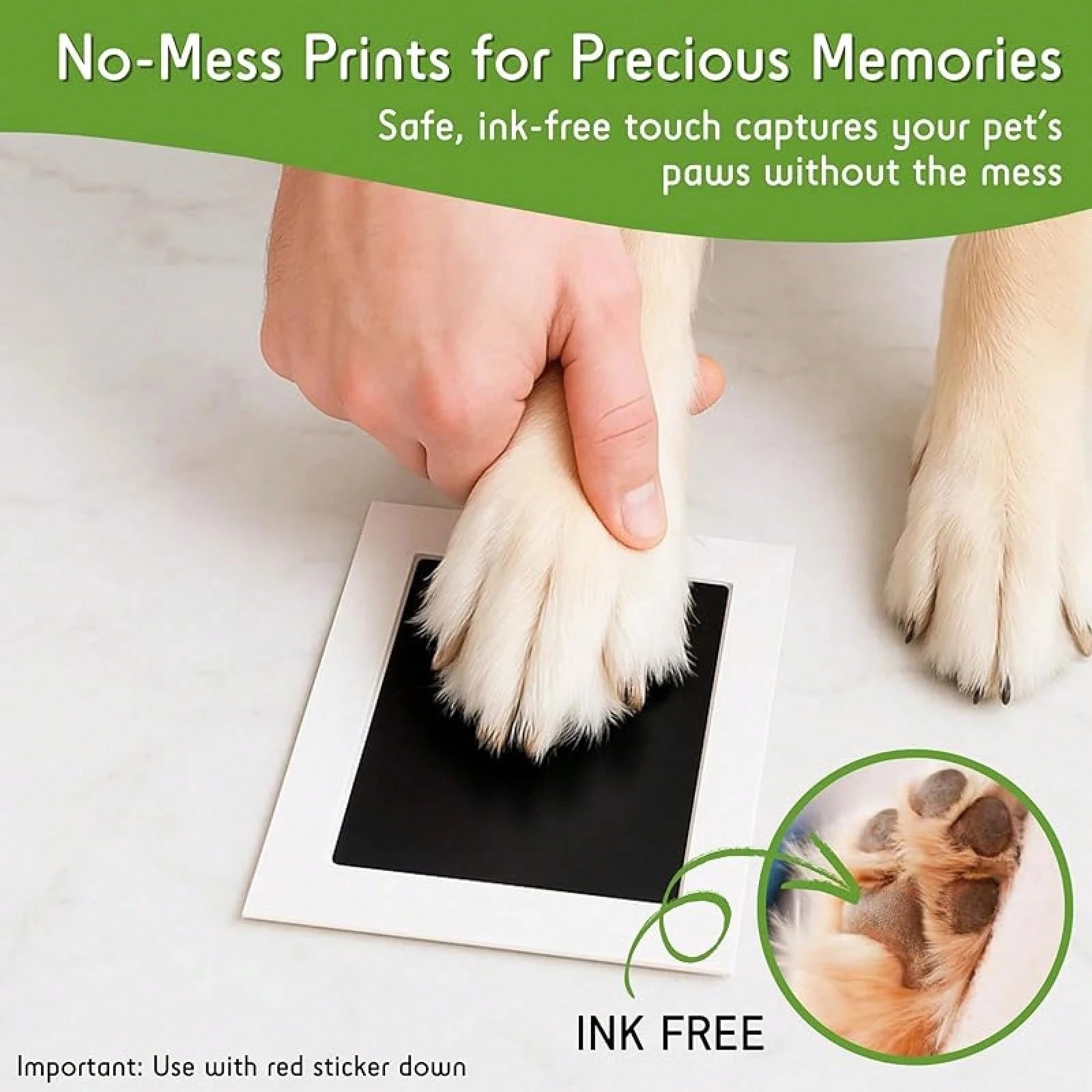 Paw Print Kit - Perfect For Preserving Your Dog's Footprints, Inkless Pet Paw Print Pad, Ideal For Newborn Baby Handprint And Fo