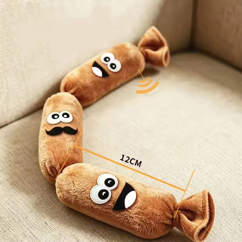 Funny Squeaky Dog Toy Bite Resistant Plush Chew Toy Interactive Teeth Cleaning Molar Toy For Puppy Dogs Self Play Entertainment