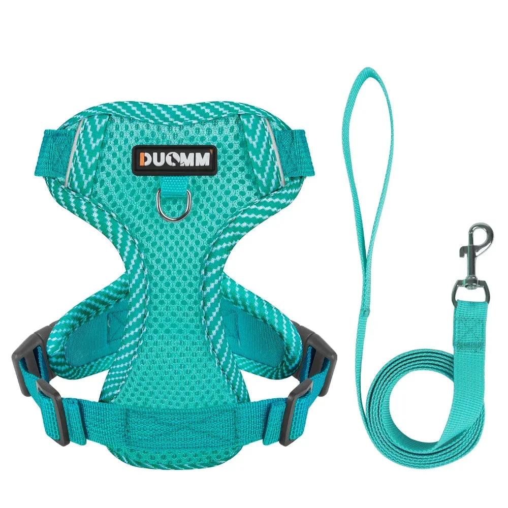 Reflective Breathable Dog Harness and Leash Set Pet Chest Strap Dopamine Pet Supplies Dog Accessories for Small Dogs