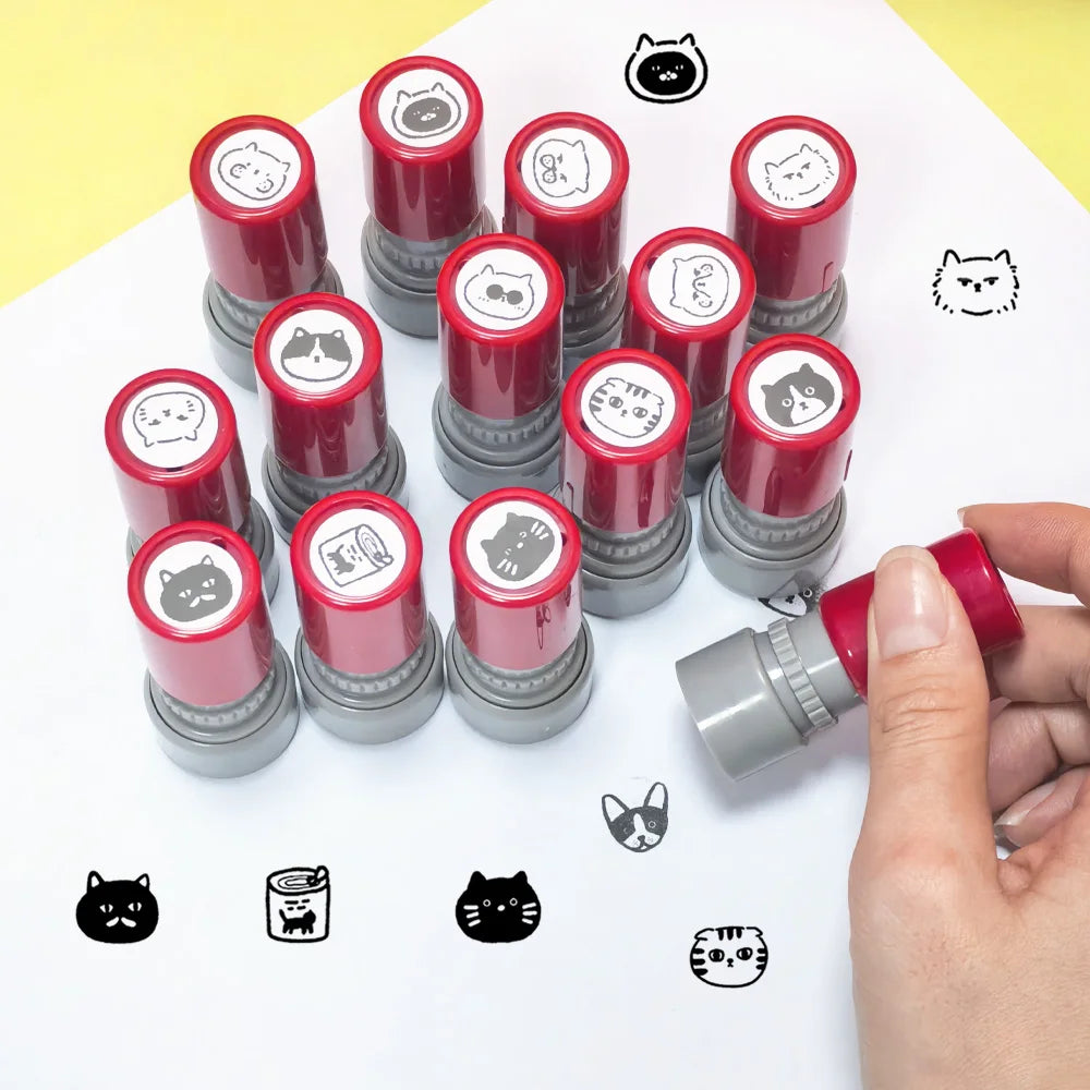 Cat Pattern Stamp Black Cat Animal Stamp for Inspiring and Encouraging Teaching Classroom Active Activities Teacher Stamp
