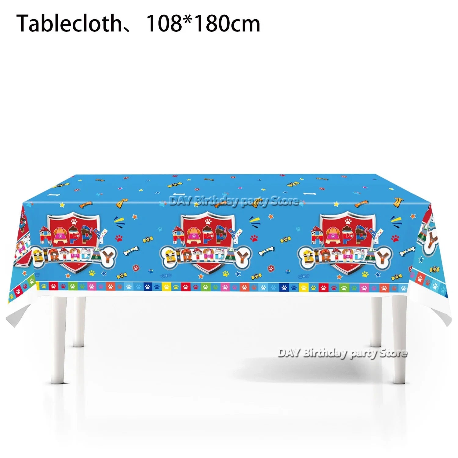 Paw Patrol Dog Birthday Tablecloth Decoration Boy Girl Birthday Baby Shower Pink Blue Tablecover Decoration Party Supplies Gifts