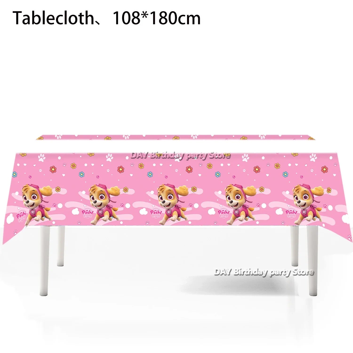 Paw Patrol Dog Birthday Tablecloth Decoration Boy Girl Birthday Baby Shower Pink Blue Tablecover Decoration Party Supplies Gifts
